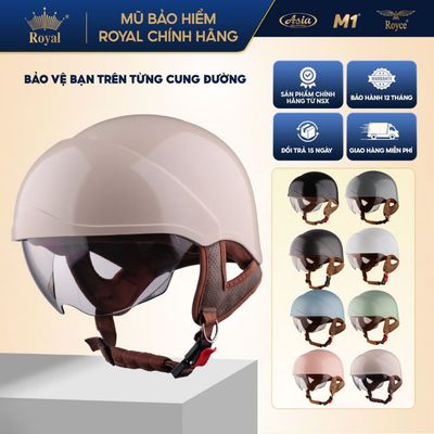[Nhà Sản Xuất] Mũ Bảo Hiểm Nửa Đầu Royal M38k Kính Âm Đạt Chuẩn Xe Máy, Size L XL, Nam Nữ Đi Xe Máy