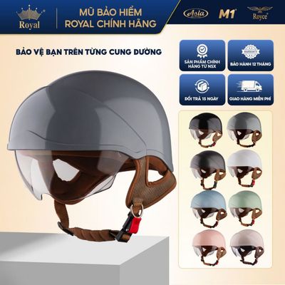 [Độc Quyền] Mũ Bảo Hiểm Nửa Đầu Royal M38k Kính Âm Tại Nhà Sản Xuất, Size L XL Cho Nam Nữ Đi Xe Máy