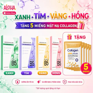 1 Hộp 10 Miếng B5 Hàn + Tặng1 nạ Collagen Cấp ẩm, làm dịu da, Dưỡng trắng, kiềm dầu giảm mụn