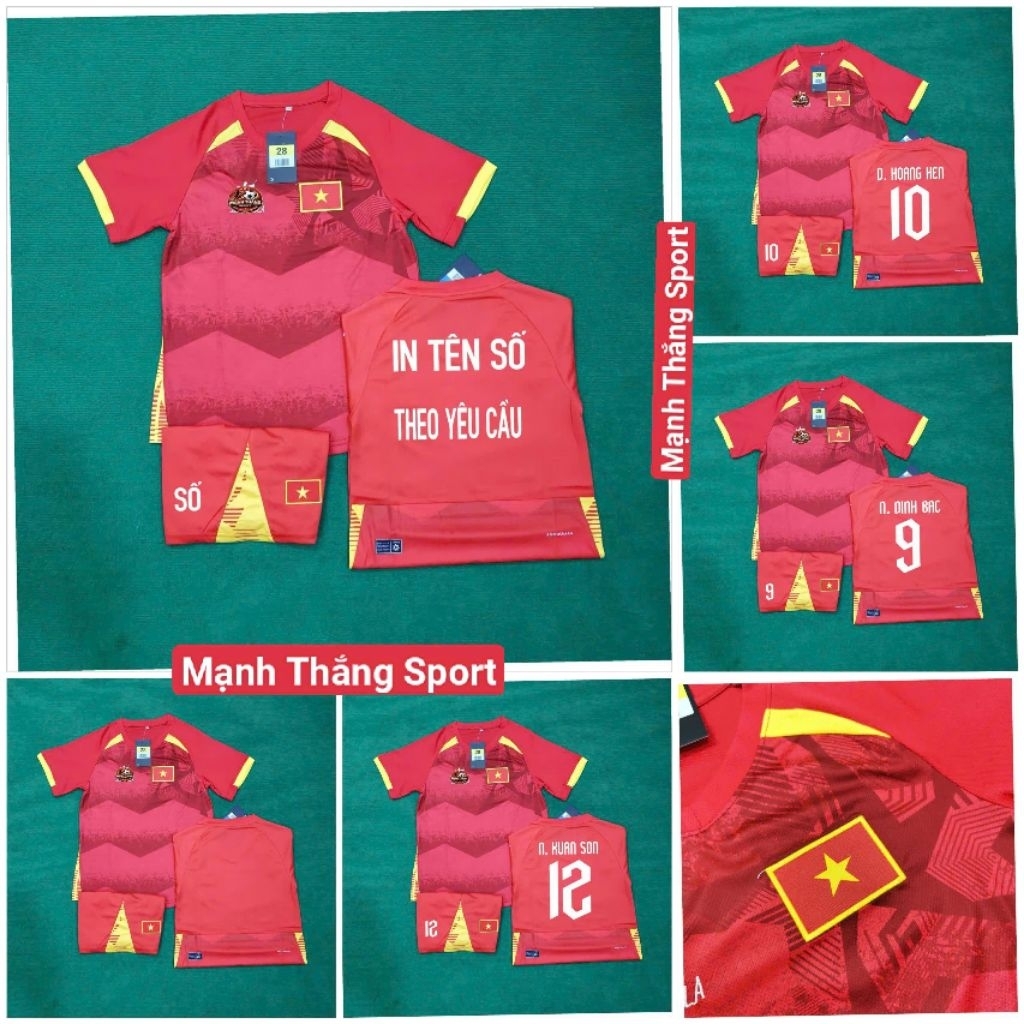 Bộ Quần Áo Bóng Đá Trẻ em , Áo Đá Banh Trẻ Em ĐT Việt Nam Mùa 2026/2027 in theo YC (Mẫu mới nhất )- vải Mè Thái cao cấp