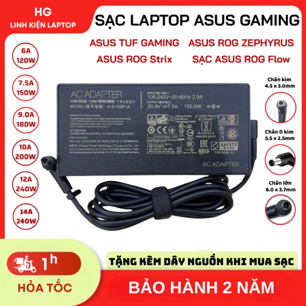 SẠC ASUS GAMING /SẠC ASUS TUF GAMING /SẠC ASUS ROG Zephyrus /SẠC ASUS ROG Strix /SẠC ASUS ROG Flow /