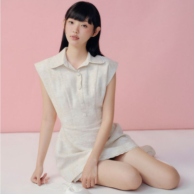 Đầm OLV kaki dáng chữ A Ivory A Line Mini Dress phù hợp đi học đi làm đi chơi