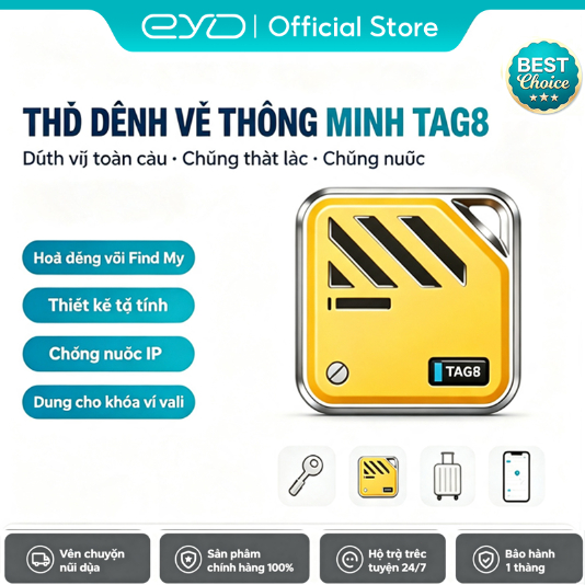 EYD TAG8 Magnetic Finder Keamanan SmartTrack Waterproof Tag Smart Posisi Global Saya