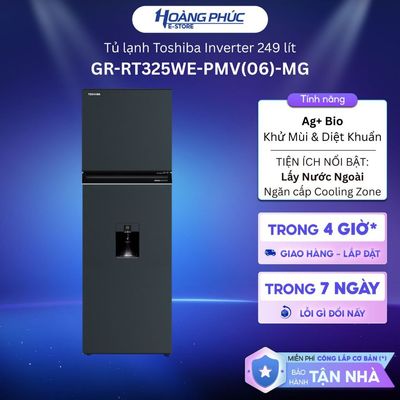Tủ Lạnh Toshiba 249L GR-RT325WE-PMV(06)-MG - Lấy nước ngoài - Made in Thái Lan {Toàn Quốc}