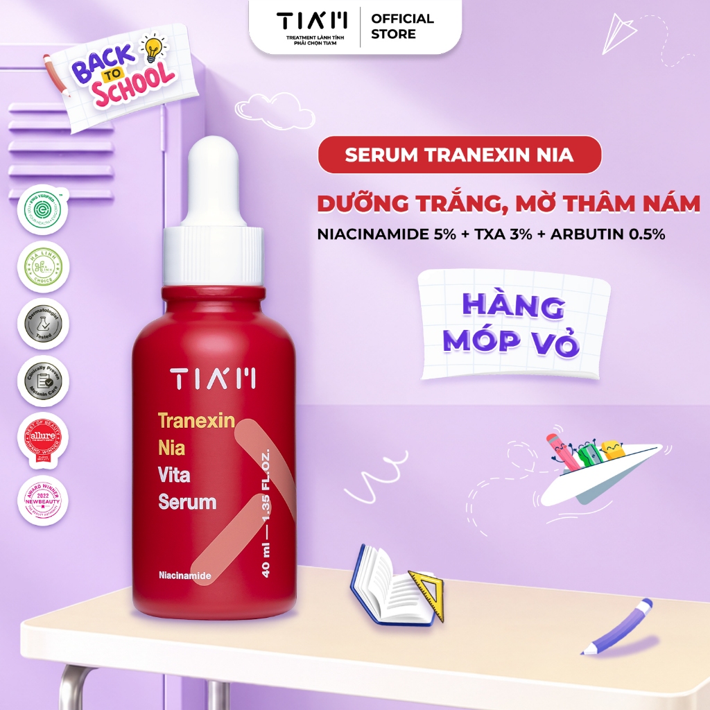 Tinh Chất Giúp Dưỡng Trắng, Giảm Thâm Tia’m Tranexin Nia Vita Serum 40ml