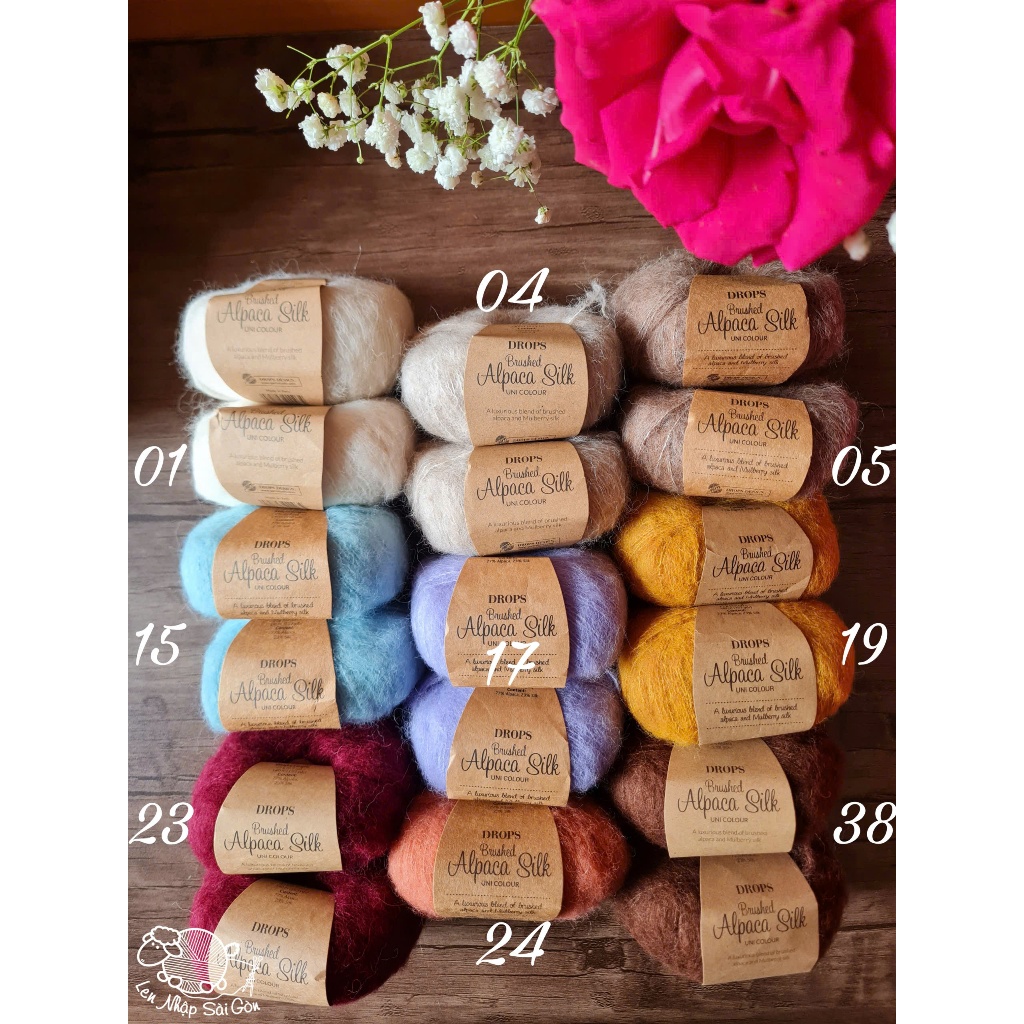 <MỚI VỀ> Len Châu Âu DROPS Brushed Alpaca Silk (Châu Âu - EU) @lennhapsaigon