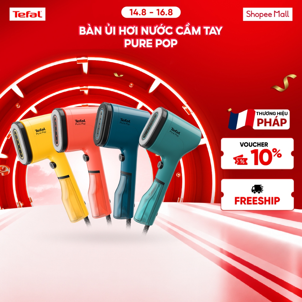 Bàn ủi hơi nước cầm tay Tefal Pure Pop - 1300W - 70ML