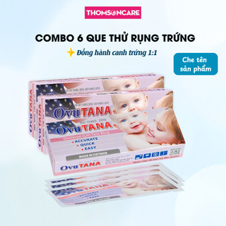Combo 6 Que thử rụng trứng Ovutana/ Bemom - Chính xác cao, test nhanh tìm thời điểm trứng rụng, que canh trứng cho nữ