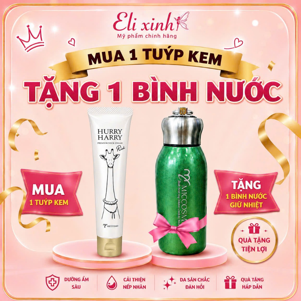 Kem duỡng trắng và chống nhăn vùng cổ 40G - Hurry Harry Premium Neck Cream Rich