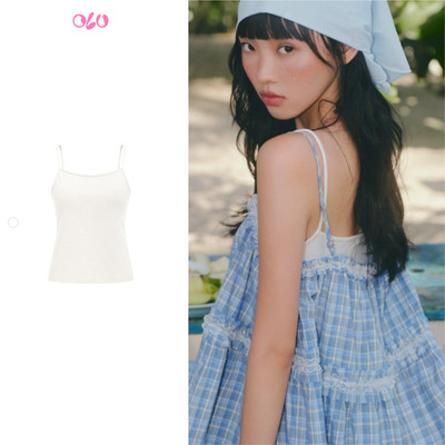 Áo OLV 2 dây White Plain Cotton Cami Top phù hợp đi chơi