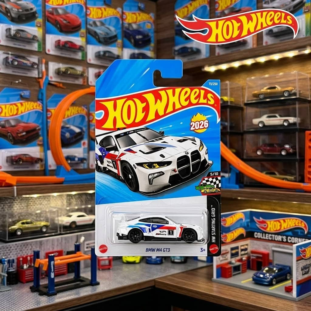 Mô Hình Xe Kim Loại Hot Wheels BMW M4 GT3 (Case K 2026)