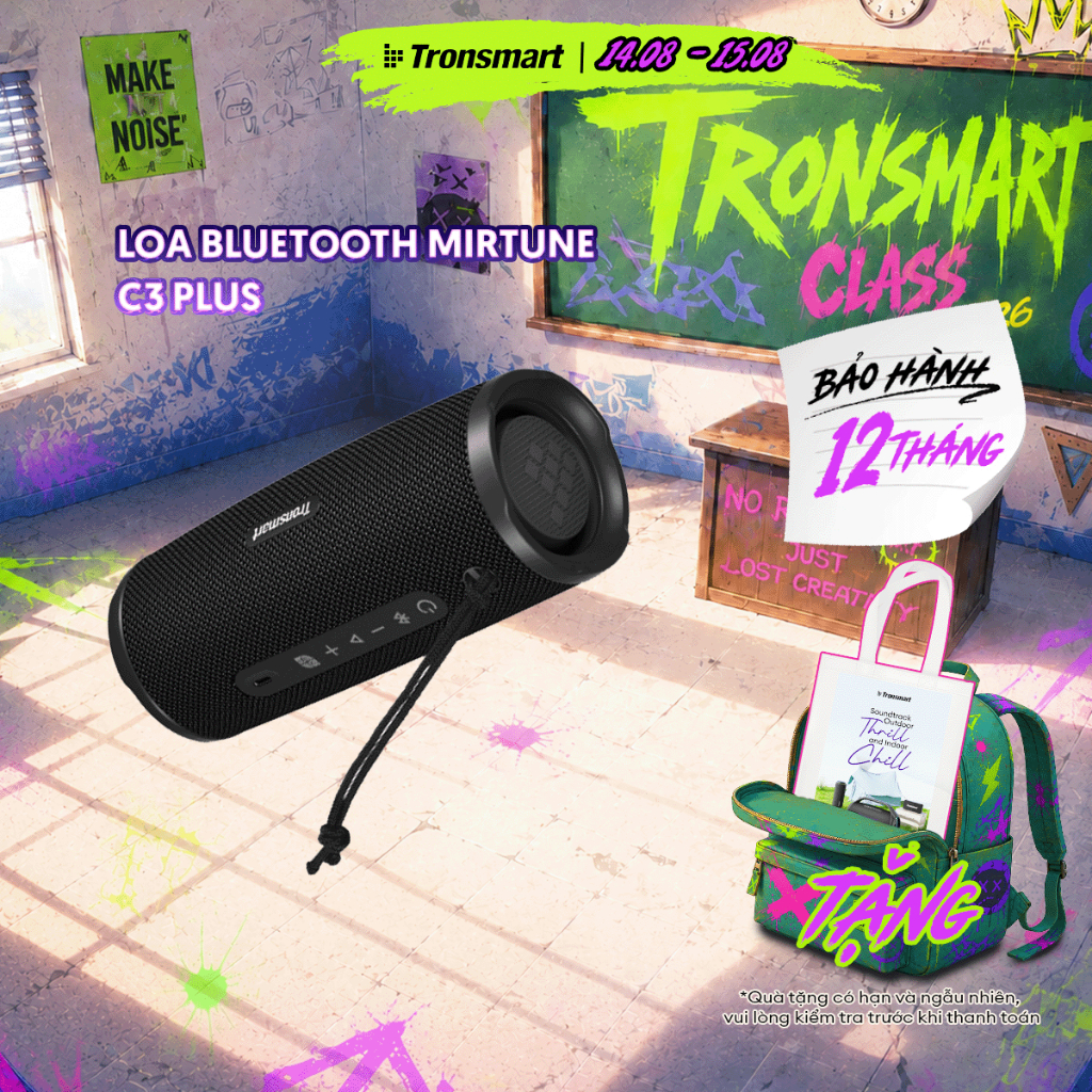 Loa Bluetooth TRONSMART TRIP/TRIP 2 | Công Suất 10W | Chơi Nhạc Đến 20H | Chống Nước IPX7 | Bảo Hành