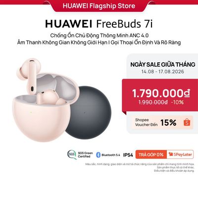 Tai nghe HUAWEI FreeBuds 7i | Chống Ồn Chủ Động Thông Minh ANC 4.0 | Âm Thanh Không Gian Không Giới Hạn