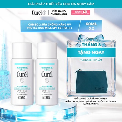 Combo 2 Sữa chống nắng Curél UV Protection Milk SPF 50+ PA+++ 60ml