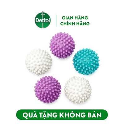 [QUÀ TẶNG KHÔNG BÁN] Bộ bóng giặt quần áo logo Dettol