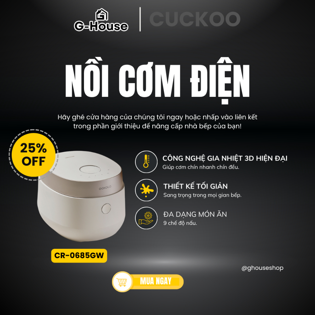 CUCKOO_CR-0685GW_Nồi cơm điện tử_ 1.08L