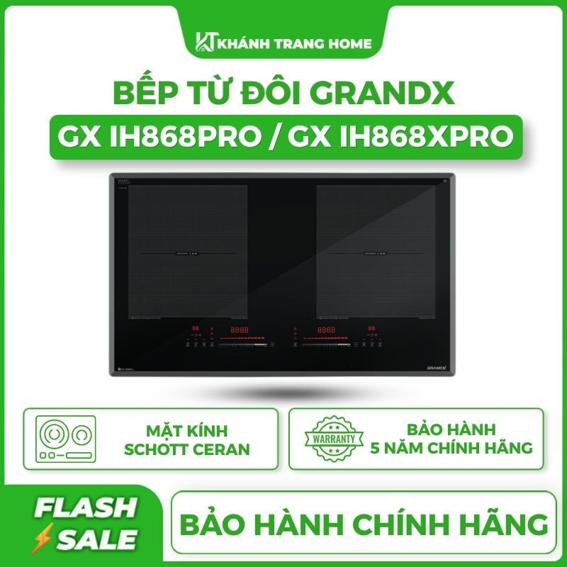 Bếp từ GrandX GX IH868PRO/GX IH868XPRO Series 8 công nghệ Inverter tiết kiệm điện - Khánh Trang Home
