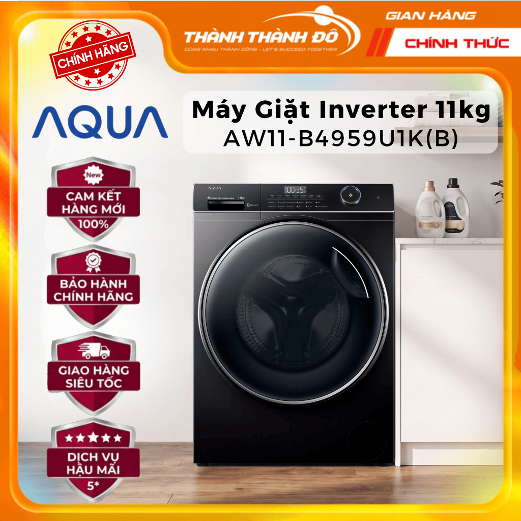[CHÍNH HÃNG] Máy giặt Aqua Inverter 11 kg AW11-B4959U1K(B)