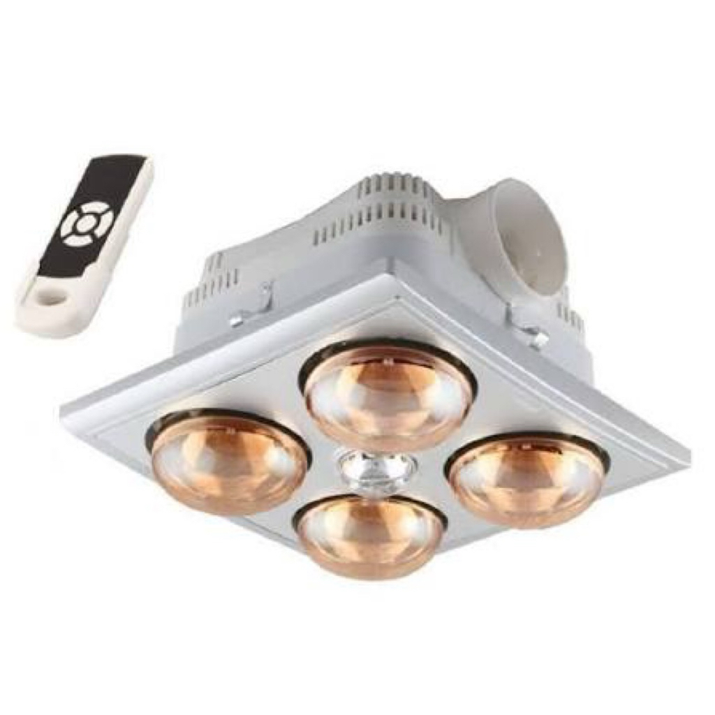 Đèn sưởi 4 bóng có điều khiển HE4BR – Đèn sưởi nhà tắm 4 bóng, sưởi ấm nhanh
