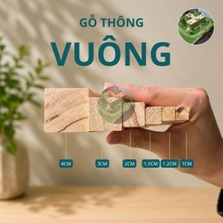 Combo 10 thanh gỗ dài 80cm (8 10 12 15 20 25 30 40 50)