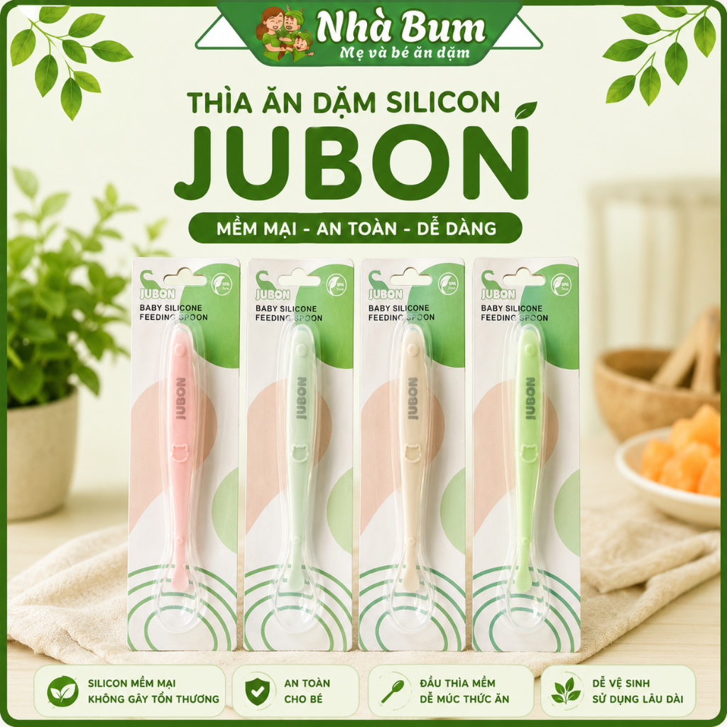 Thìa Silicon Jubon / Baby'si cho bé ăn dặm