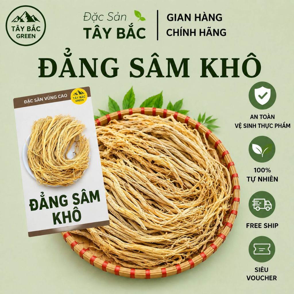 1KG ĐẲNG SÂM KHÔ TÂY BẮC | ĐẲNG SÂM NGUYÊN CỦ | CỦ ĐẲNG SÂM KHÔ | DƯỢC LIỆU KHÔ TỰ NHIÊN | SHOP TRAI BẢN