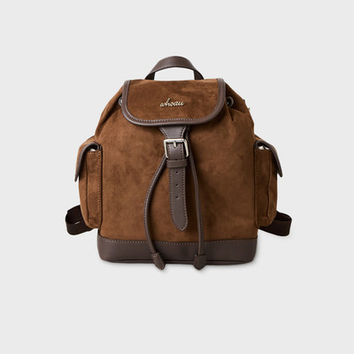 Balo WHO.A.U Synthetic Suede Flap Backpack_WHBGGB931A