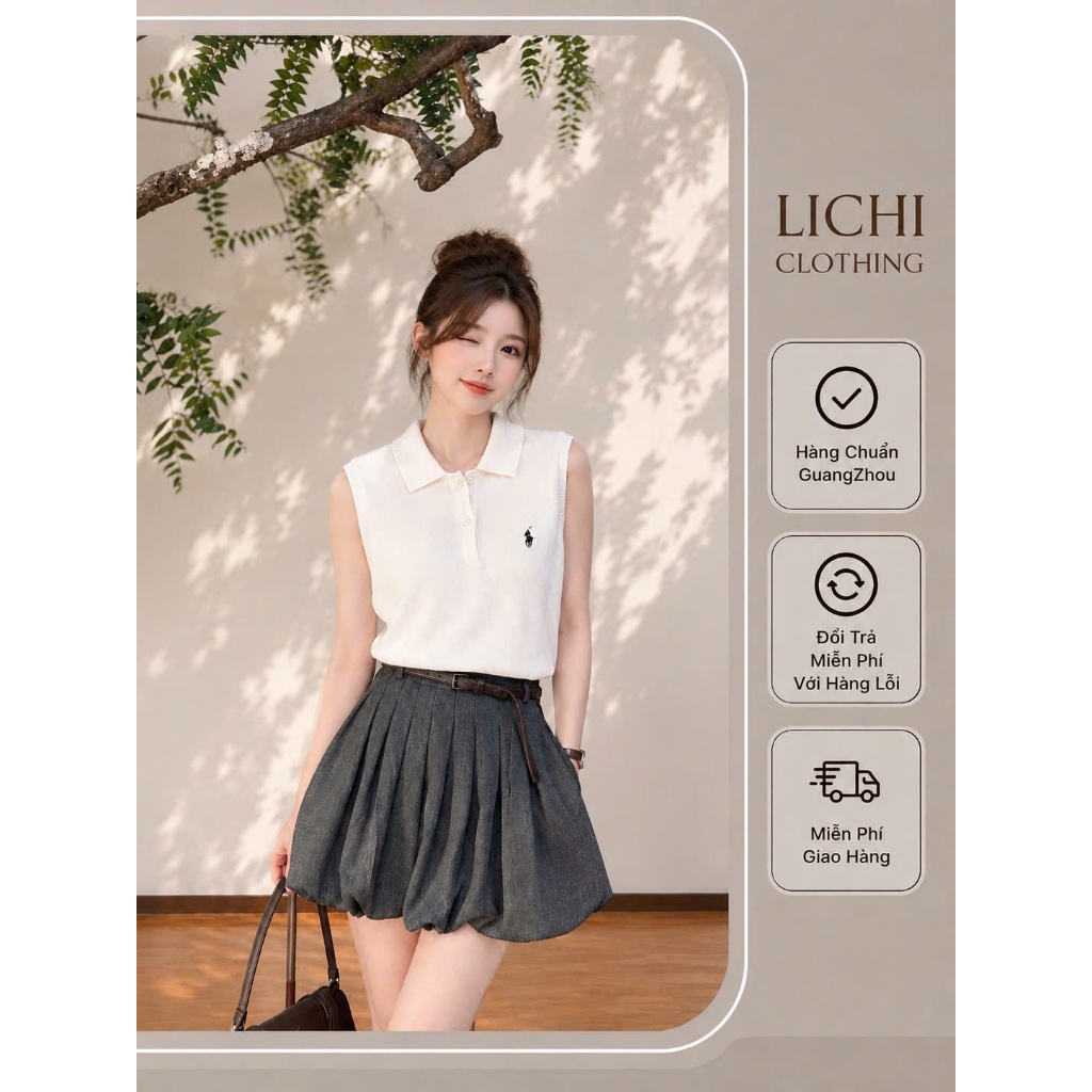 [SEVENTY] Chân váy bí Tiny Bee LiChi Clothing Siêu dễ thương CVN-7801