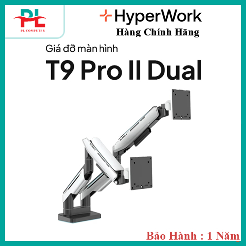 Giá Đỡ Màn Hình Human Motion T9 Pro II Dual - Công Nghệ Trợ Lực Piston HumanForce 3.0