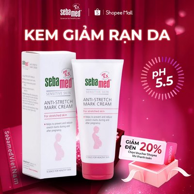 Kem giúp giảm vết rạn da dành cho bà bầu Sebamed Anti-Stretch Mark Cream pH5.5 (200ml)