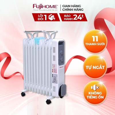 Máy Sưởi Dầu Nhập Khẩu Fujihome OH8411 Công Suất 2200w Với 11 Thanh Sưởi - Bảo Hành 24 Tháng