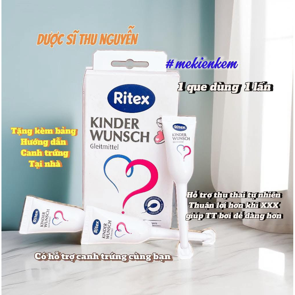 (CHÍNH HÃNG) Tuýp tạo môi trường Ritex Đức Kinder Hộp 8 tuýp