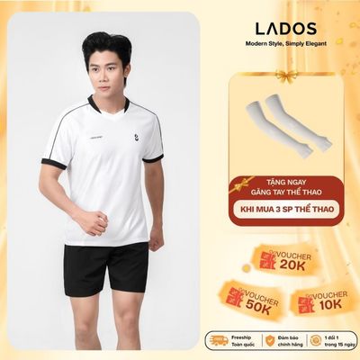 Áo Thun Nam Cổ Tim LADOS-9242 Thun Dệt Kim Thông Hơi, Mát, Thấm Hút Tốt, Áo Thun Kiểu Jersey Thể Thao