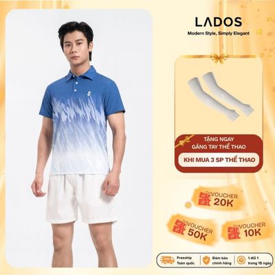 Áo Thun Polo Thể Thao FIRE GRADIENT LADOS - 9269 Vải Thoáng Khí Co Giãn 4 Chiều, Phù Hợp Tập Luyện Linh Hoạt, Thoải Mái
