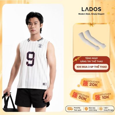 Áo Thun Ba Lỗ Thể Thao Nam Phối Sọc Jersey LADOS - 9271 Vải Dry Dynamic Thoáng Khí, Nhẹ Mát, Nhanh Khô