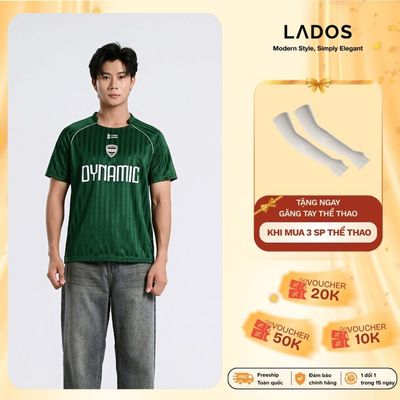 [DEAL MỞ BÁN] Áo Thun Football Dynamic Jersey LADOS - 9285 Họa Tiết Raglan Sọc Nổi Co Giãn Thoải Mái, Thấm Hút Mồ Hôi