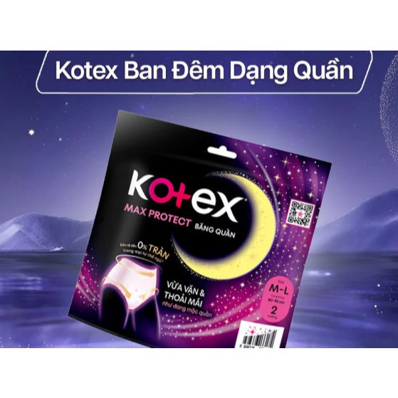 Băng quần vệ sinh Kotex size M-L, L-XL (2 chiếc/ túi)