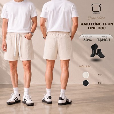 Quần Short Nam SIENA SHORT BAMI HOME – Kaki Cotton Dày Dặn, Form Regular Trên Gối, Dễ Phối Đồ QK20