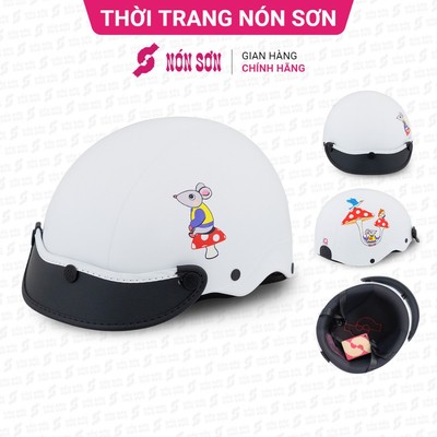 Mũ bảo hiểm nửa đầu trẻ em hoa văn chính hãng ADC-002.127