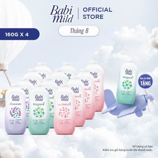 Combo 4 Phấn thơm Babi Mild 160Gx4
