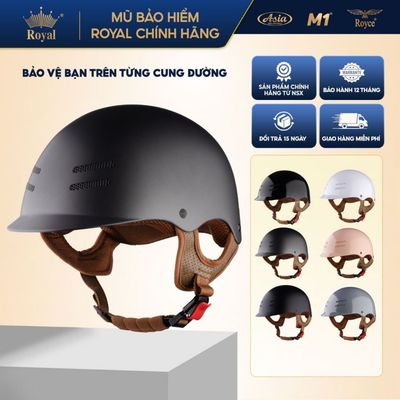 Mũ Bảo Hiểm 1/2 Đầu Royal M299 Chính Hãng Form Cá Heo - Nam Nữ Đi Xe Máy - BH 12 Tháng Tại NSX