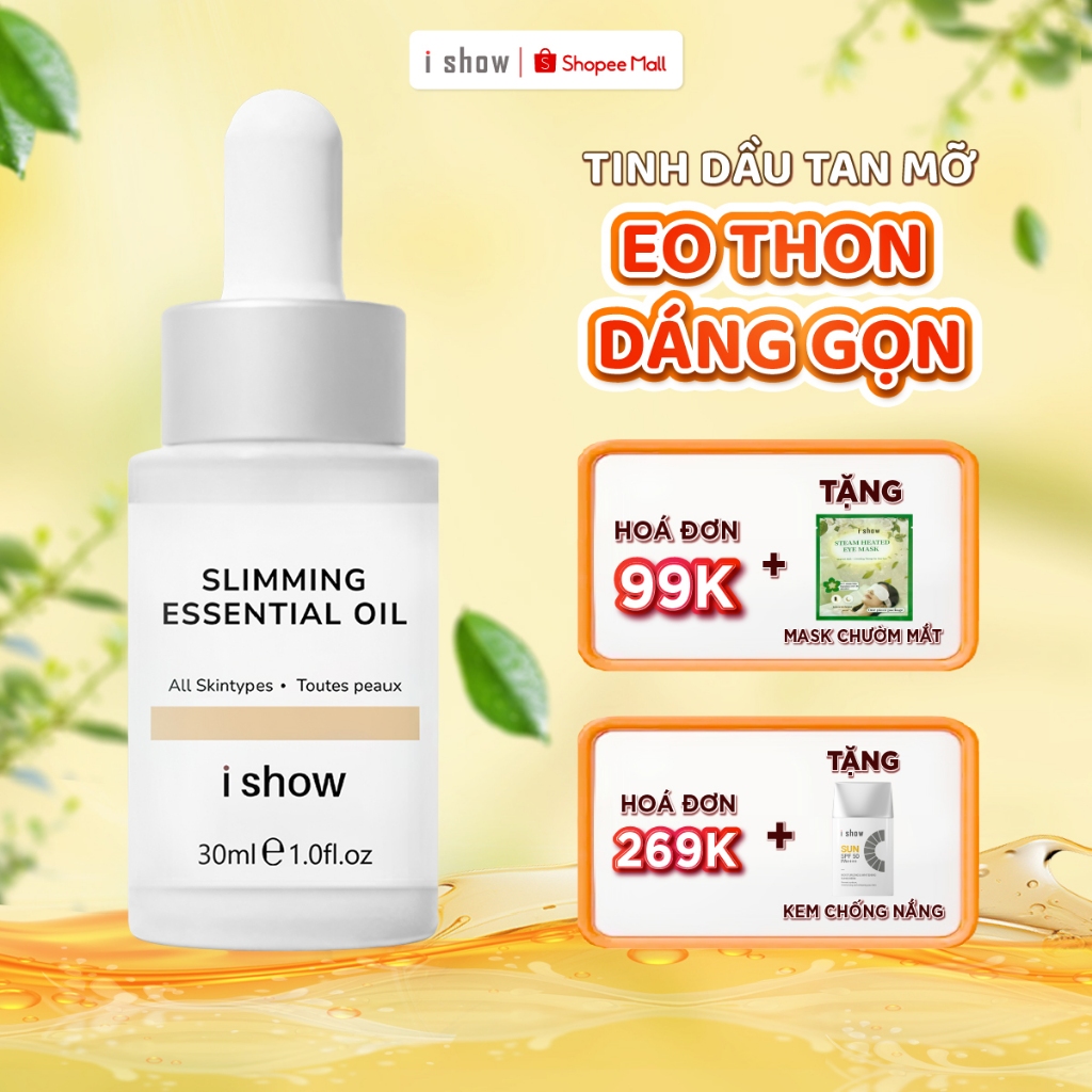 Tinh Dầu Tan Mỡ Bụng I SHOW Detox Cơ Thể Giảm Nhỏ Vòng Eo - iShow Slimming Essential Oil 30ml