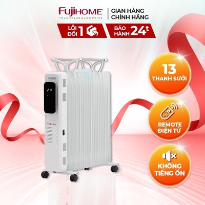 Máy Sưởi Dầu 13 Thanh Fujihome OH8613 Công Suất 2500W Có Điều Khiển Từ Xa Chính Hãng Bảo Hành