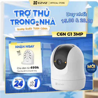 MỚI Camera WIFI EZVIZ C6N G1 3MP - Quan Sát Không Góc Khuất, Hẹn Giờ Cảnh Báo, AI Phát Hiện Người, Ban Đêm Có Màu