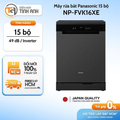 NP-FVK16XE | Máy rửa bát Panasonic NP-FVK16XE 15 bộ - Sấy khô bằng khí tươi [GIAO 0Đ HCM]