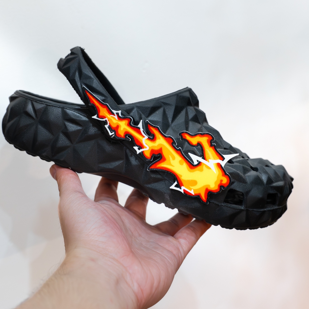 Jibbitz Crocs Họa Tiết Tia Lửa Điện Dùng Gắn Dép Crocs, Phụ Kiện Sticker Trang Trí Dép Sục Crocs