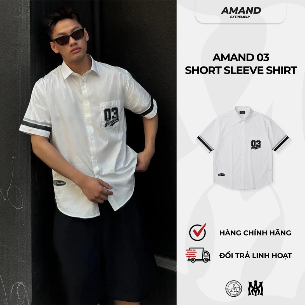 [ Lẻ size ] Áo sơ mi Amand 03 Short Sleeve Shirt SM2011