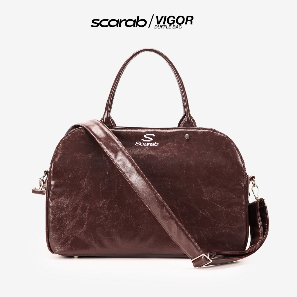 Scarab Túi Da Mềm Form To Dáng Bowling - Vigor Duffle Bag