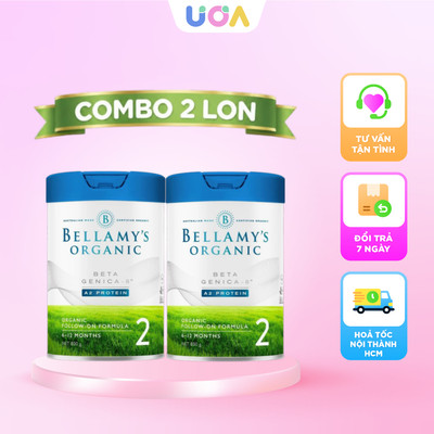 [COMBO 2 Lon] Sữa công thức Bellamy's Organics A2 đủ số 1, 2, 3 cho bé