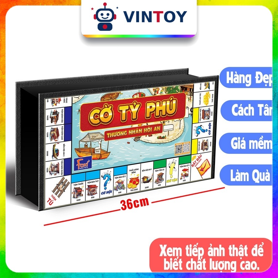 [Foxi] Cờ Tỷ Phú Thương Nhân Hội An Foxi Size Lớn Cờ Tỉ Phú Đồ Chơi Trí Tuệ Trẻ Em Tư Duy